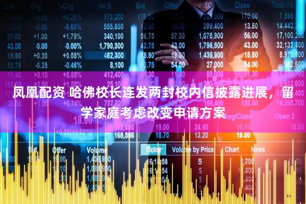 凤凰配资 哈佛校长连发两封校内信披露进展，留学家庭考虑改变申请方案