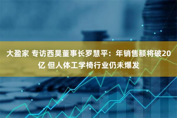 大盈家 专访西昊董事长罗慧平：年销售额将破20亿 但人体工学椅行业仍未爆发