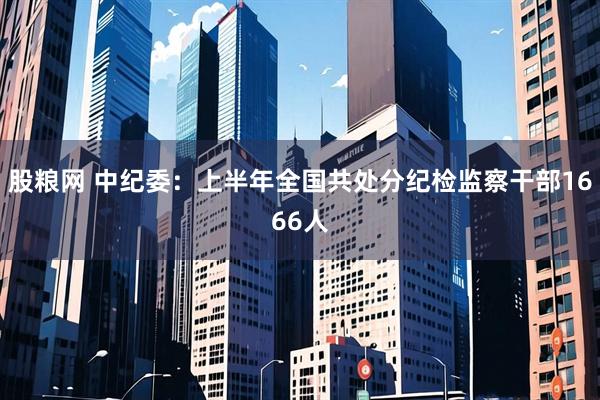 股粮网 中纪委：上半年全国共处分纪检监察干部1666人
